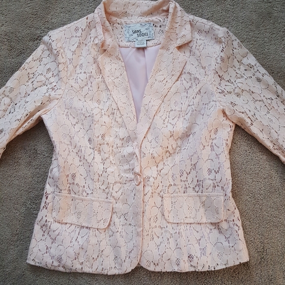 Women's peach blazer - Picture 2 of 3